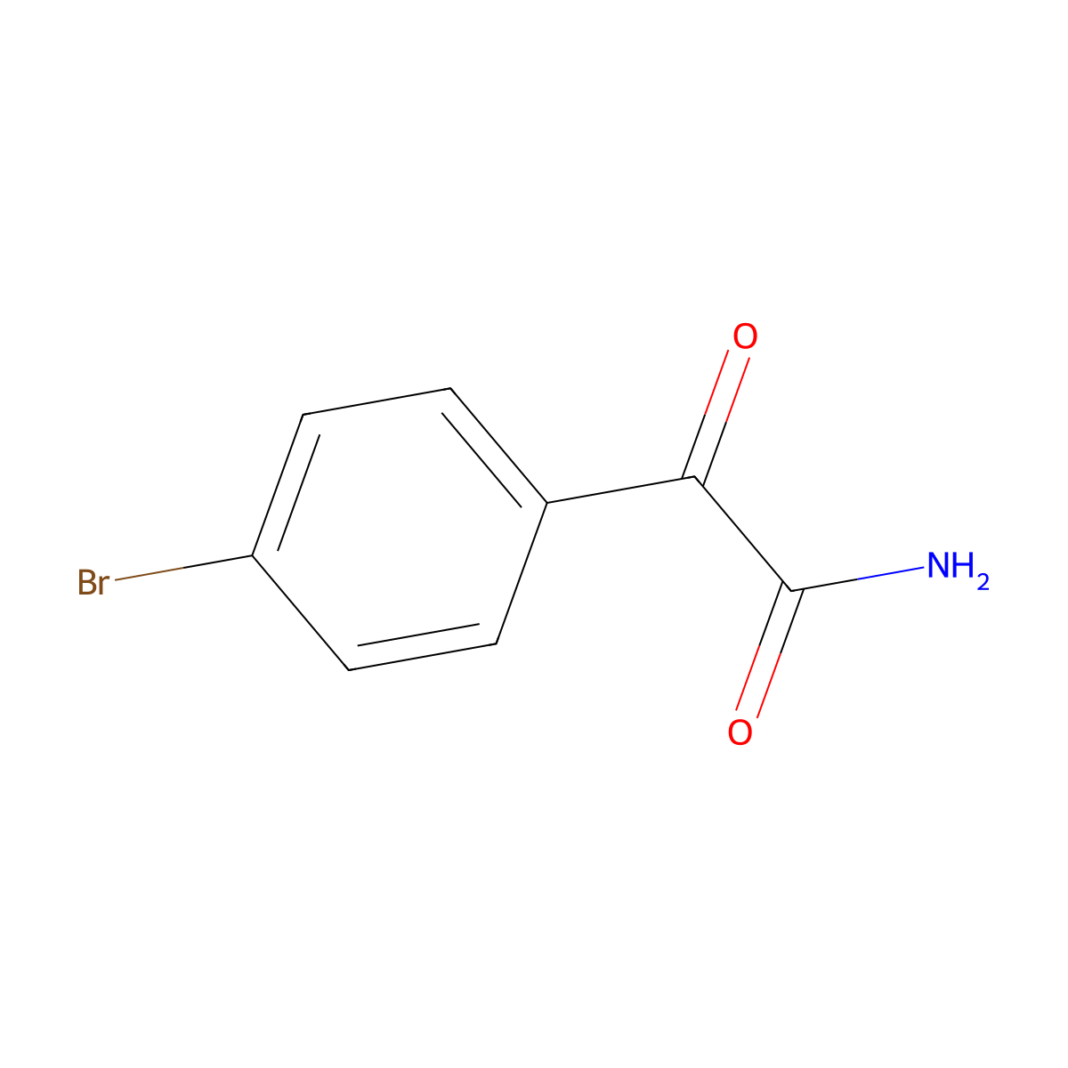 2-(4-Bromophenyl)-2-oxoacetamide molecular structure, CAS 69374-79-4