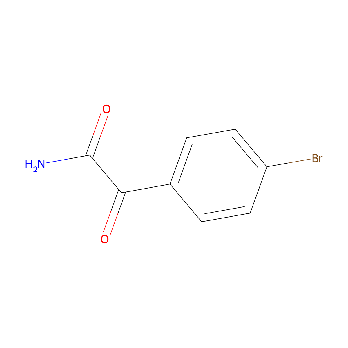2-(4-Bromophenyl)-2-oxoacetamide molecular structure, CAS 69374-79-4