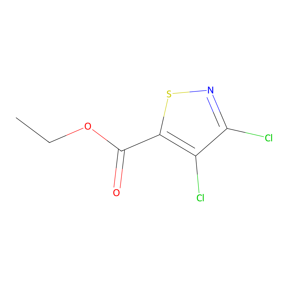Ethyl 3,4-dichloro-1,2-thiazole-5-carboxylate molecular structure, CAS 69376-25-6