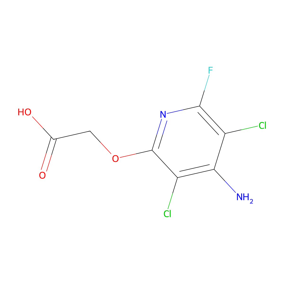 Fluroxypyr molecular structure, CAS 69377-81-7
