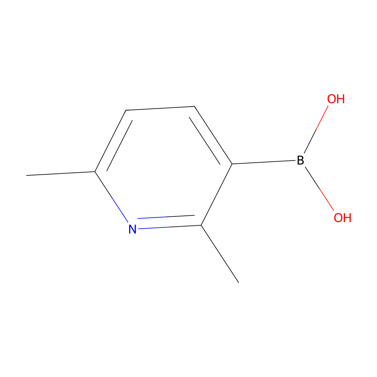 (2,6-Dimethylpyridin-3-yl)boronic acid molecular structure, CAS 693774-55-9