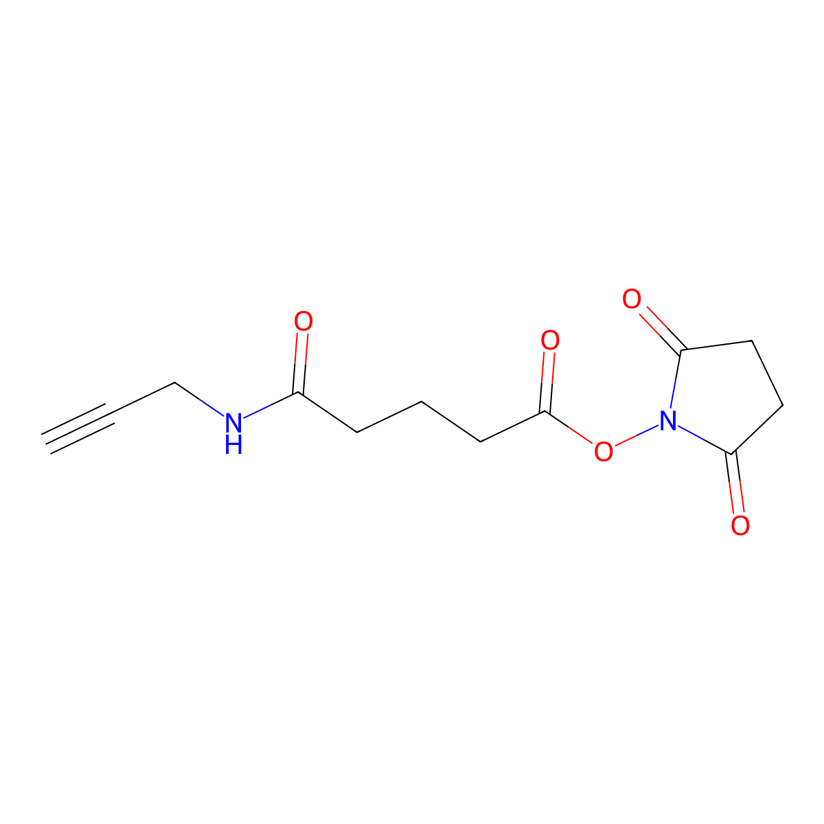 4-(Propargylcarbamoyl)butyric acid succinimidyl ester molecular structure, CAS 693777-85-4