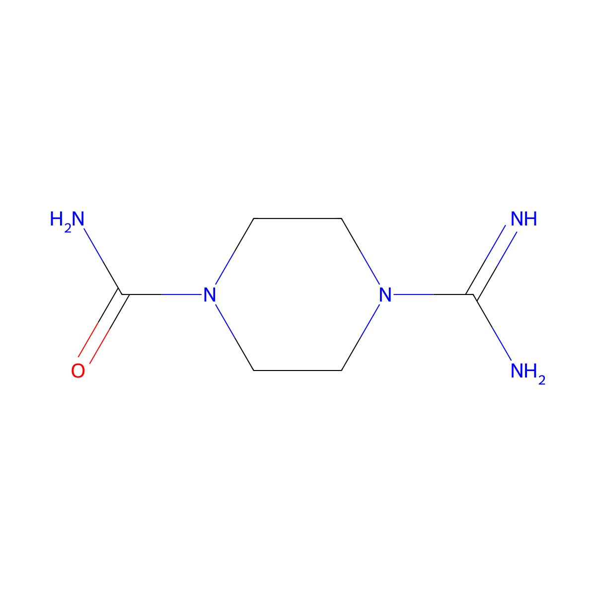 4-Carbamimidoylpiperazine-1-carboxamide molecular structure, CAS 693790-05-5
