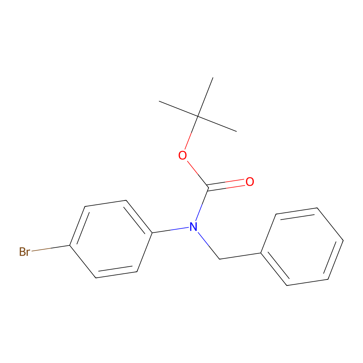 Tert-butyl benzyl(4-bromophenyl)carbamate molecular structure, CAS 693792-98-2