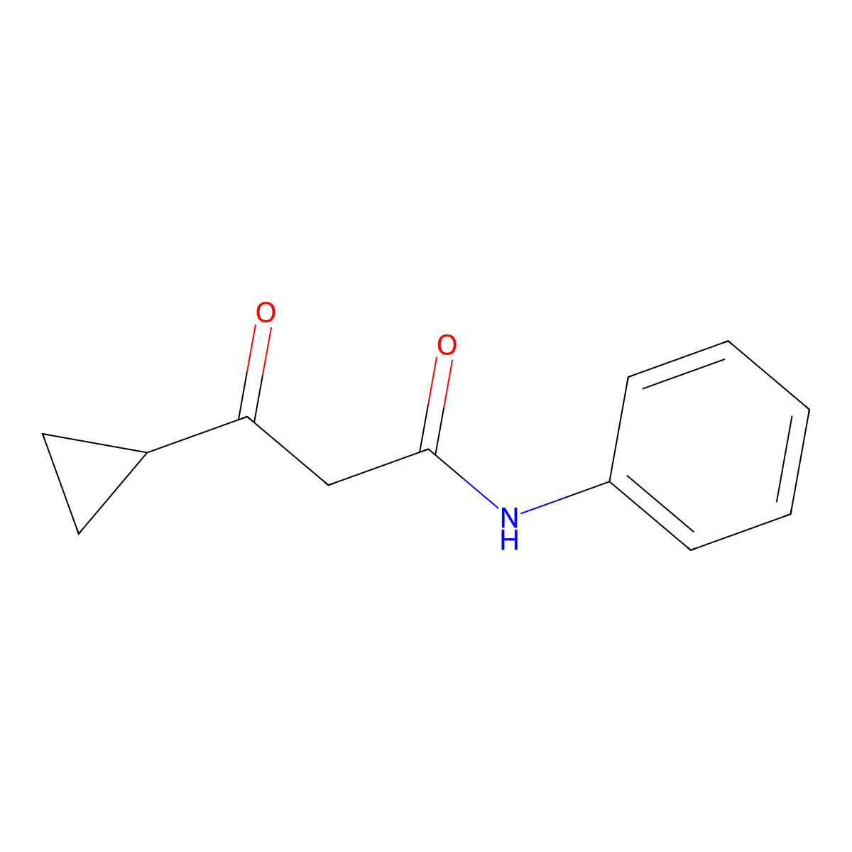 3-cyclopropyl-3-oxo-N-phenylpropanamide molecular structure, CAS 693793-63-4