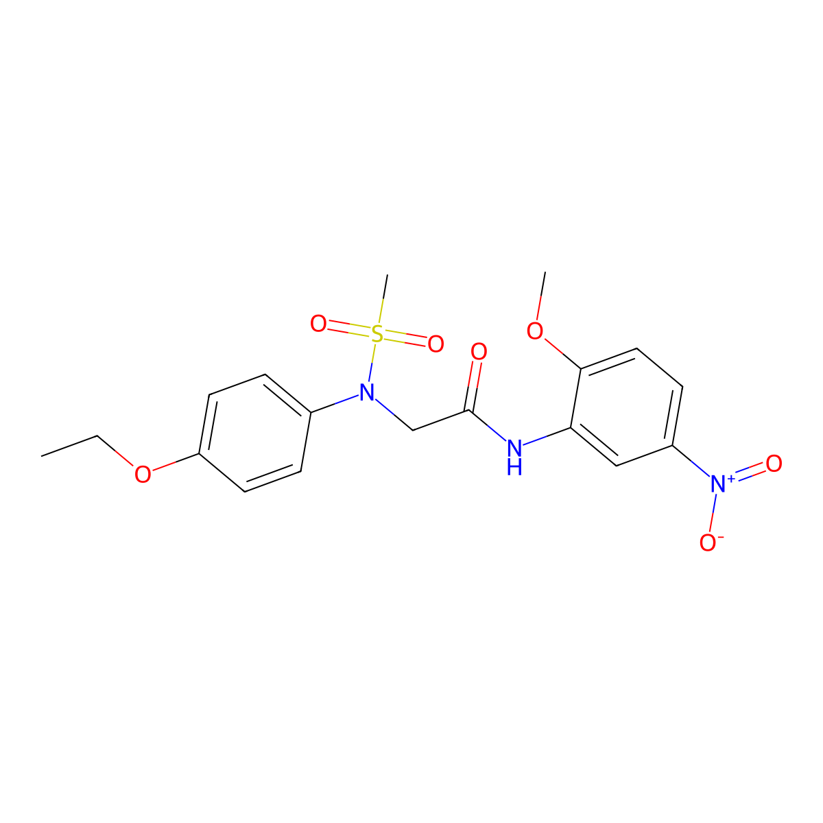 2-(4-ethoxy-N-methylsulfonylanilino)-N-(2-methoxy-5-nitrophenyl)acetamide molecular structure, CAS 693795-13-0