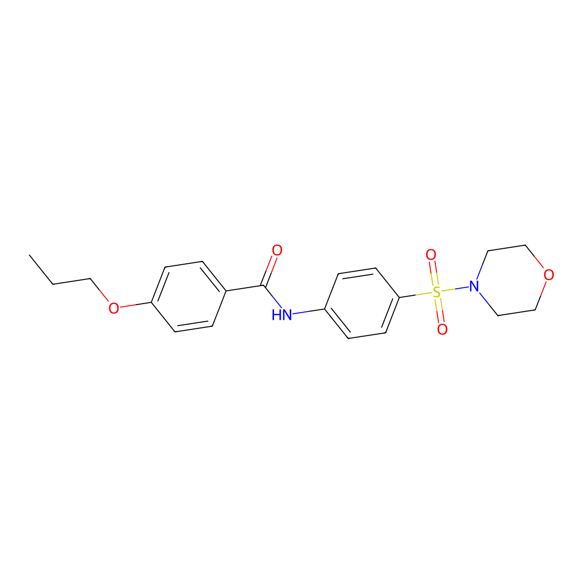 N-[4-(4-morpholinylsulfonyl)phenyl]-4-propoxybenzamide molecular structure, CAS 693795-21-0