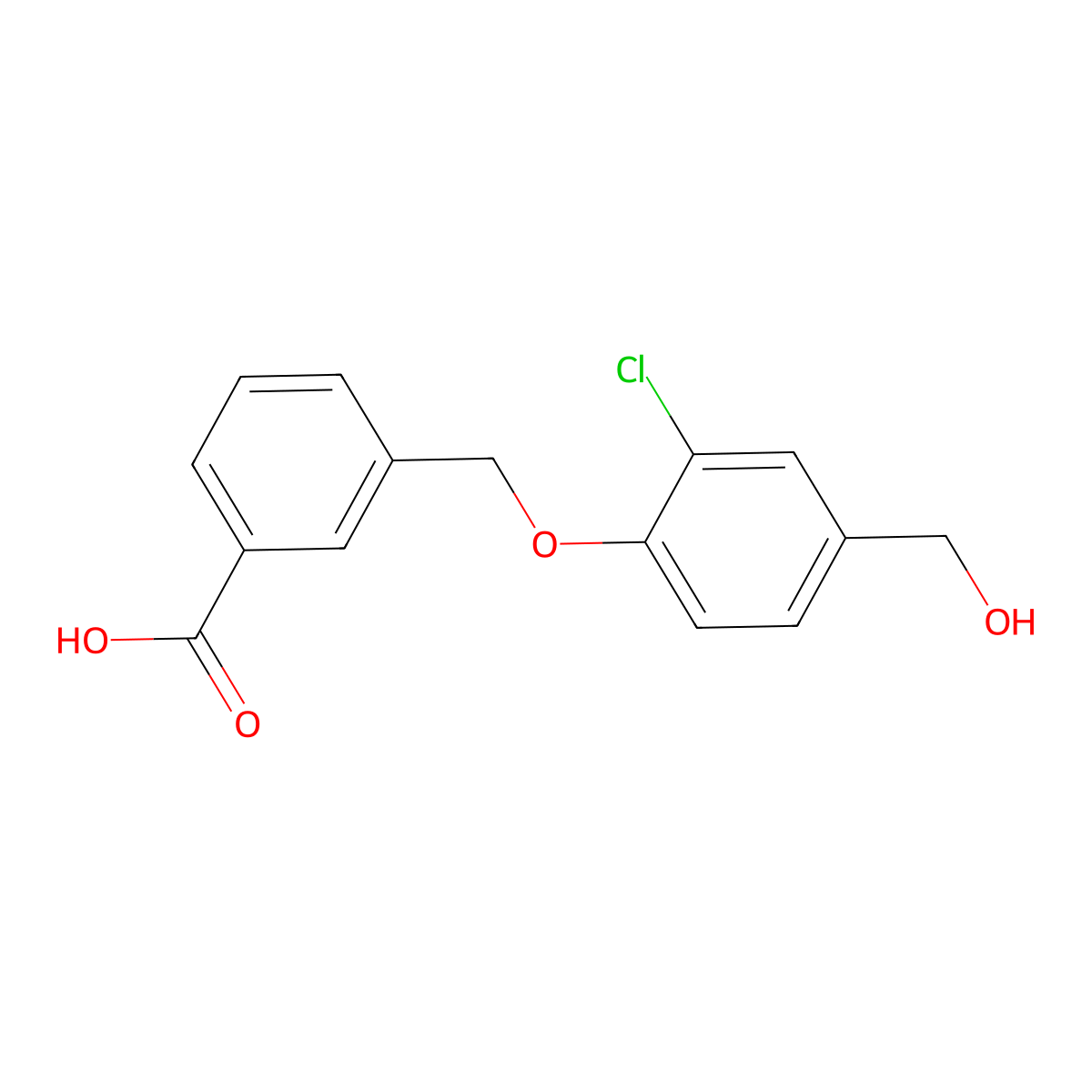 3-{[2-Chloro-4-(hydroxymethyl)phenoxy]methyl}benzoic acid molecular structure, CAS 693795-82-3