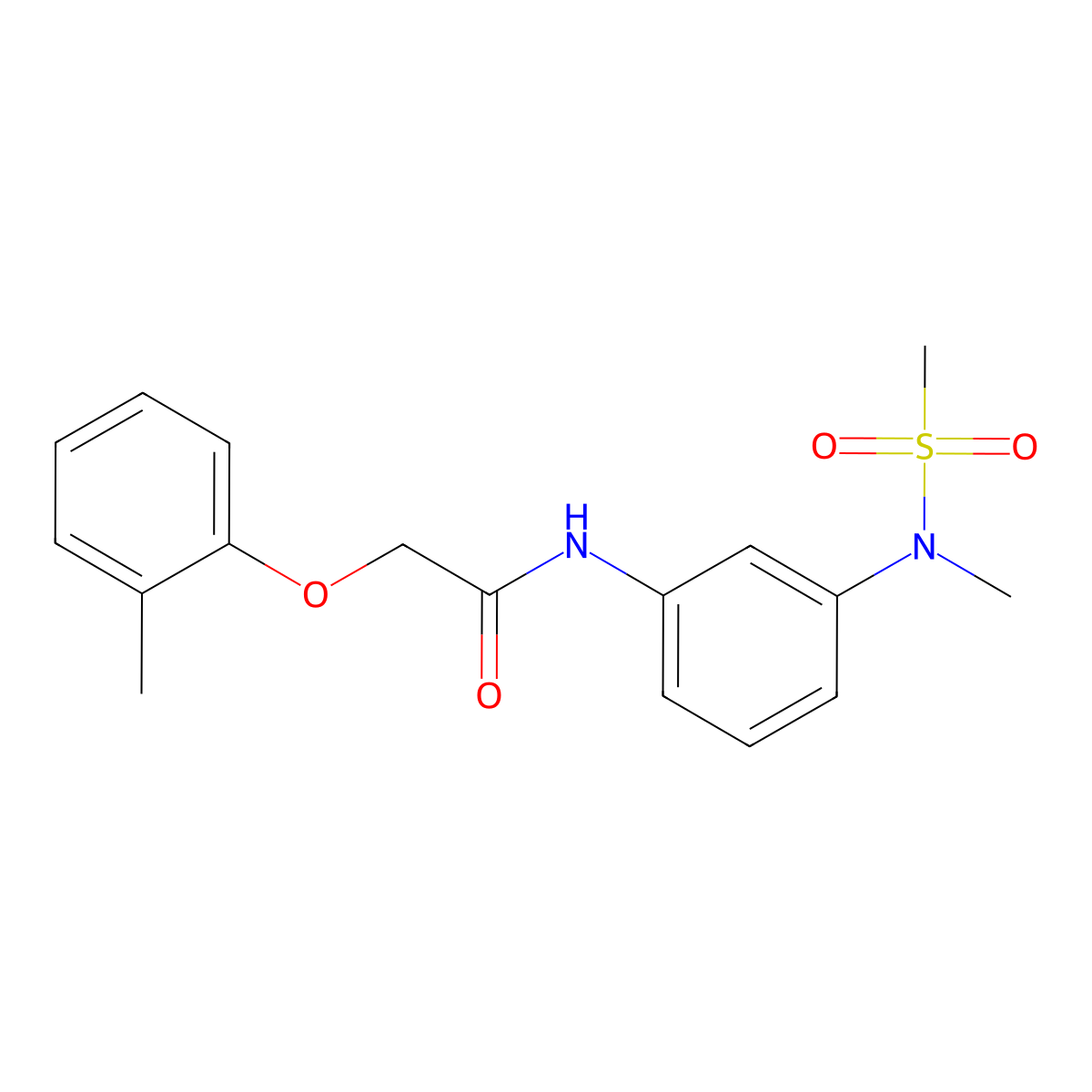 N-[3-[methyl(methylsulfonyl)amino]phenyl]-2-(2-methylphenoxy)acetamide molecular structure, CAS 693796-62-2
