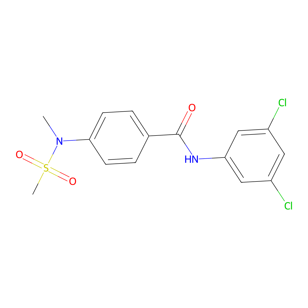 N-(3,5-dichlorophenyl)-4-[methyl(methylsulfonyl)amino]benzamide molecular structure, CAS 693796-74-6
