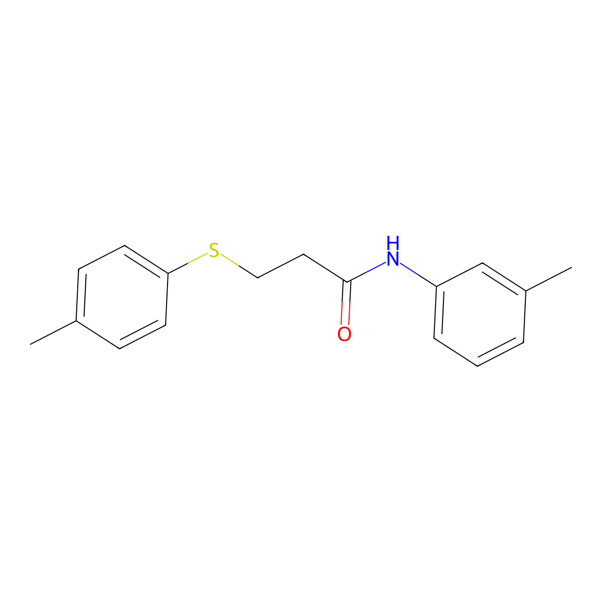 N-(3-methylphenyl)-3-[(4-methylphenyl)sulfanyl]propanamide molecular structure, CAS 693797-00-1