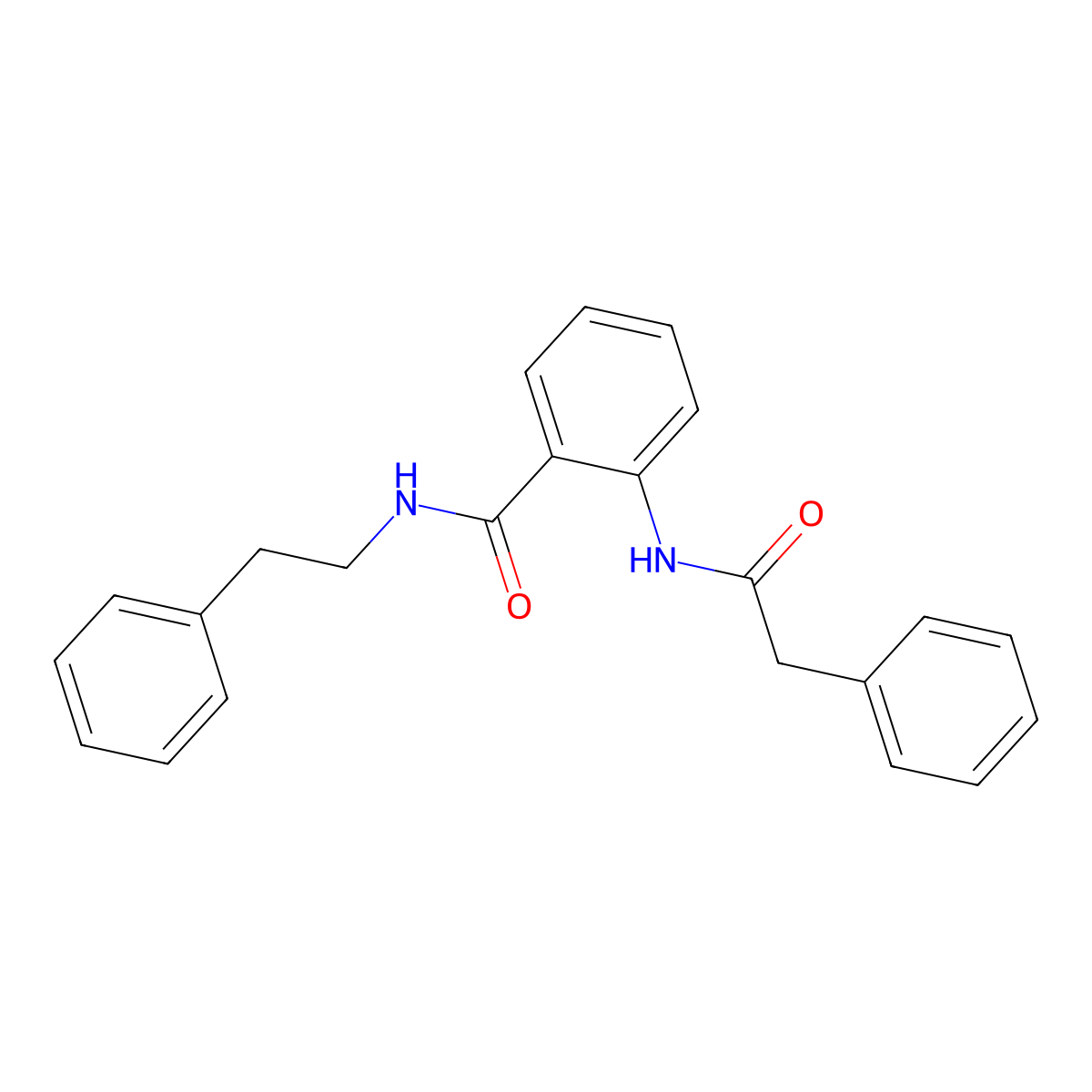 2-[(phenylacetyl)amino]-N-(2-phenylethyl)benzamide molecular structure, CAS 693797-24-9