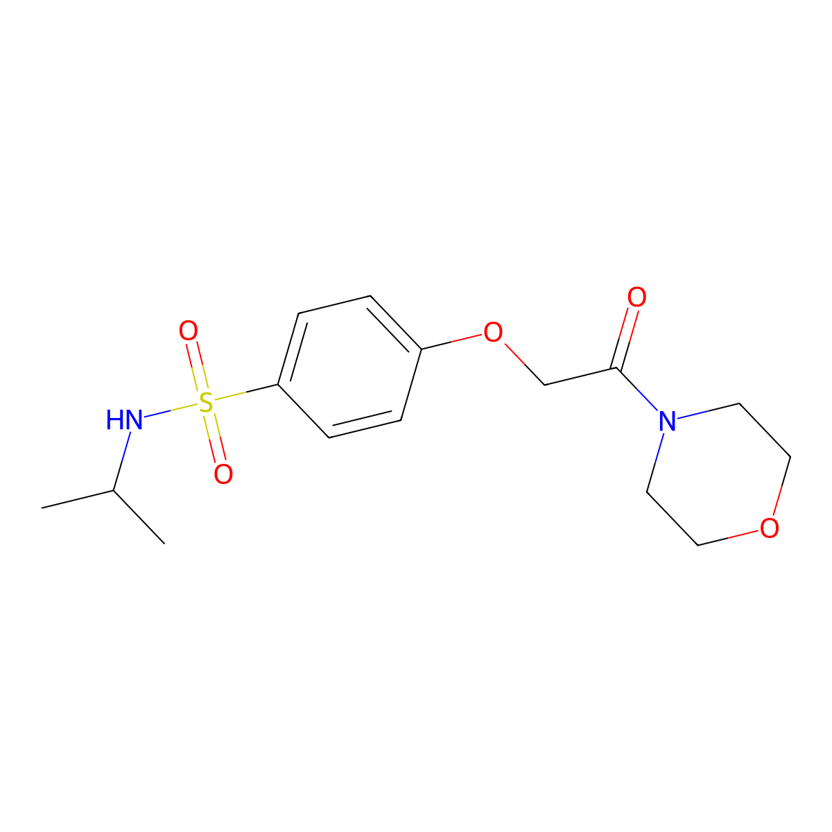 4-(2-morpholin-4-yl-2-oxoethoxy)-N-propan-2-ylbenzenesulfonamide molecular structure, CAS 693797-25-0
