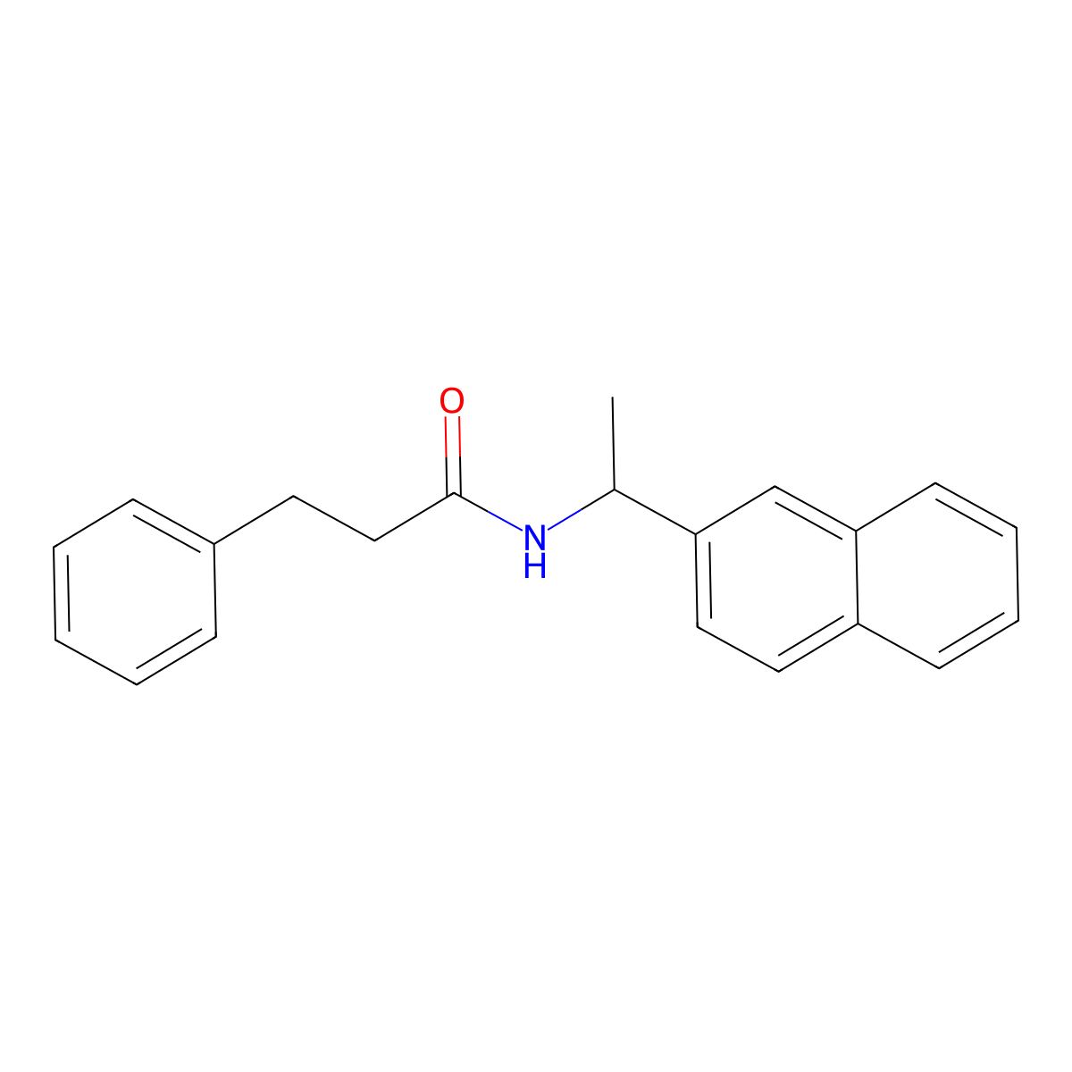 N-(1-naphthalen-2-ylethyl)-3-phenylpropanamide molecular structure, CAS 693797-30-7