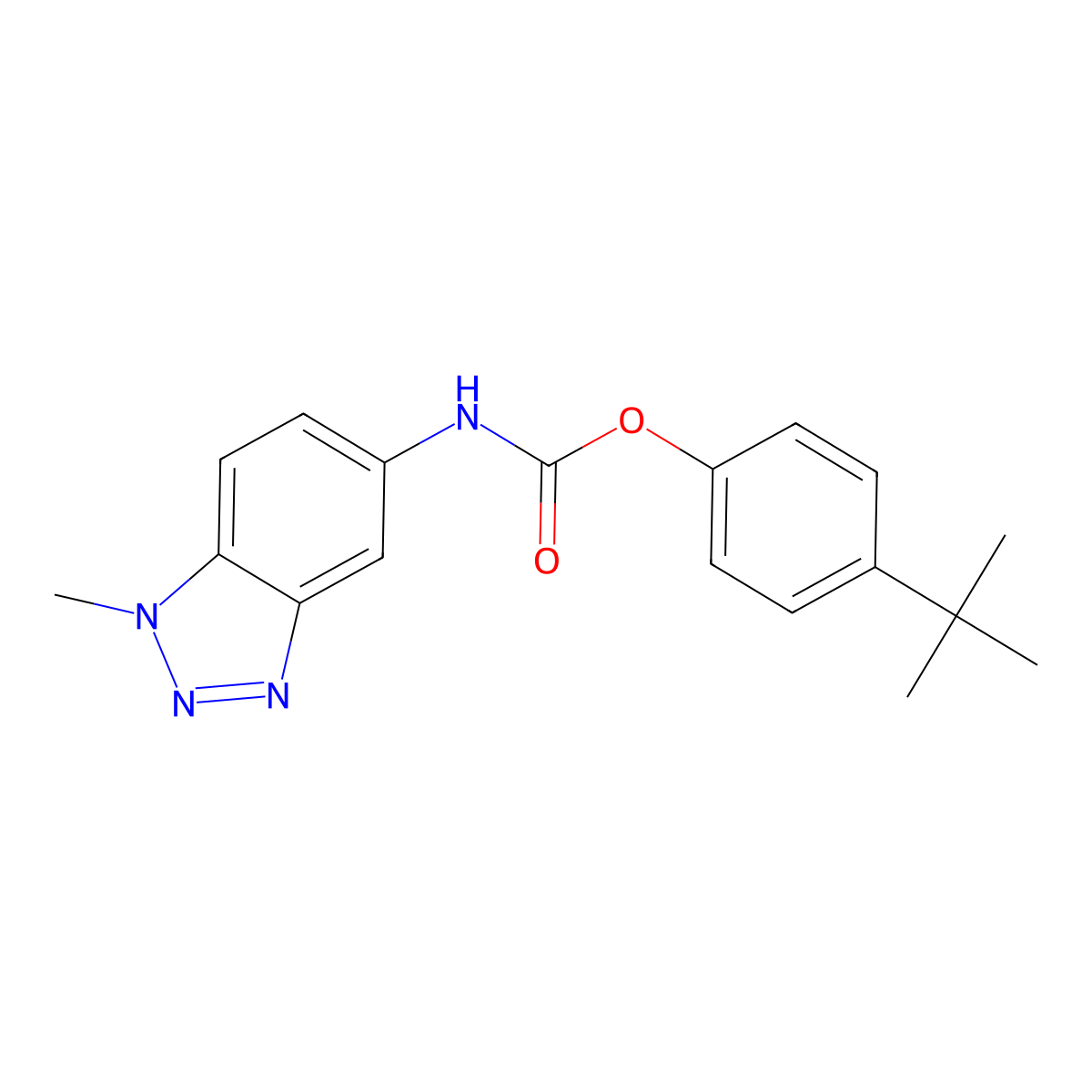(4-tert-butylphenyl) N-(1-methylbenzotriazol-5-yl)carbamate molecular structure, CAS 693797-57-8