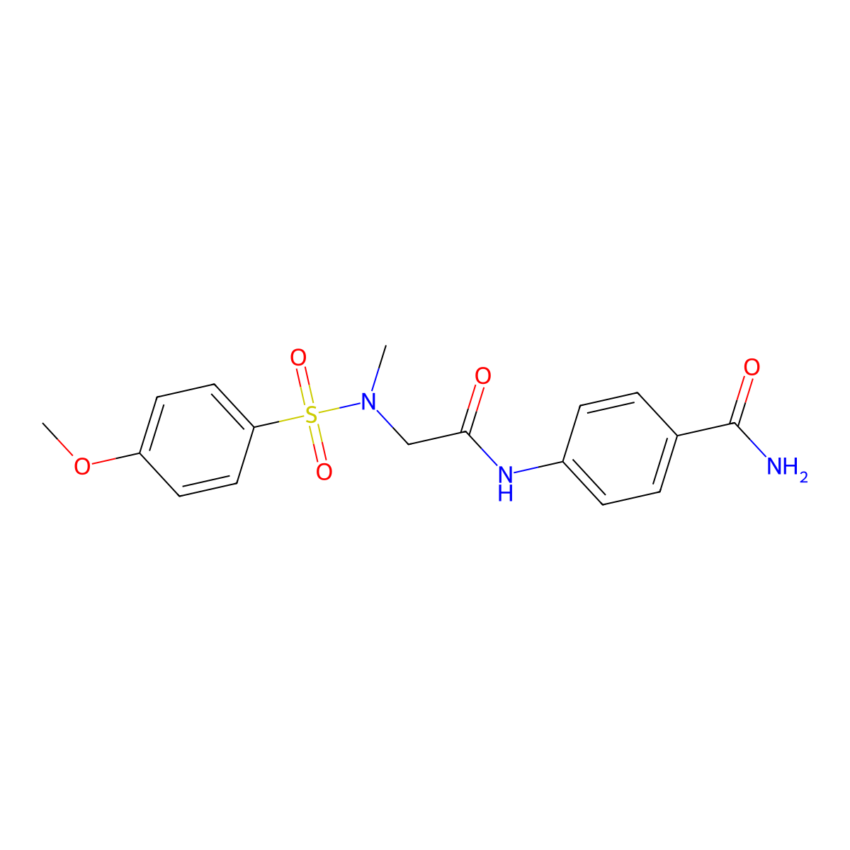 4-({N-[(4-methoxyphenyl)sulfonyl]-N-methylglycyl}amino)benzamide molecular structure, CAS 693797-66-9