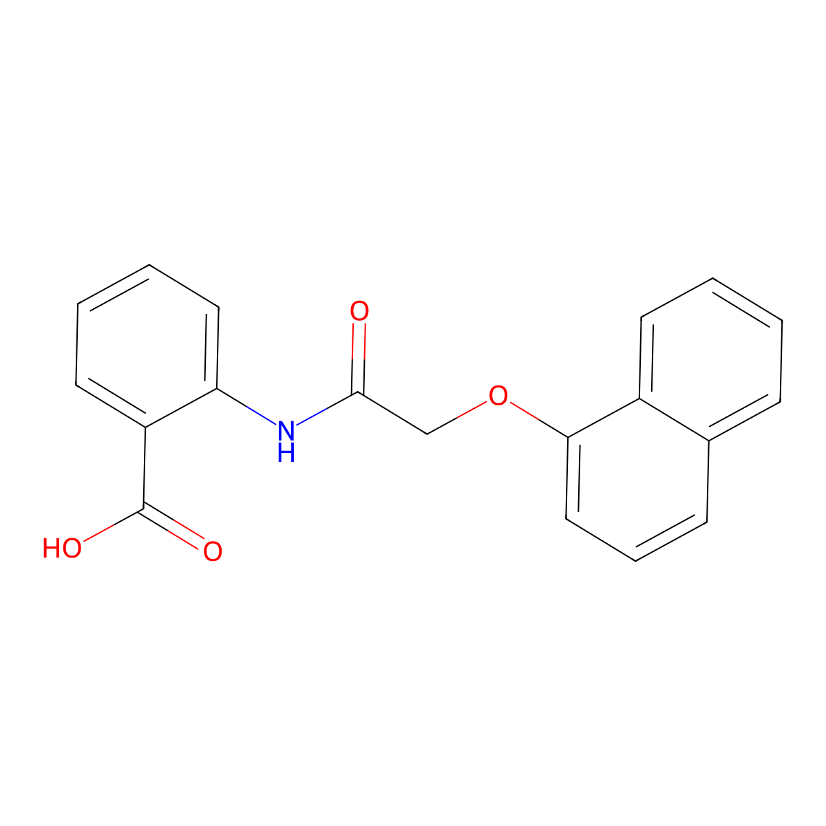 2-{[(Naphthalen-1-yloxy)acetyl]amino}benzoic acid molecular structure, CAS 693797-75-0