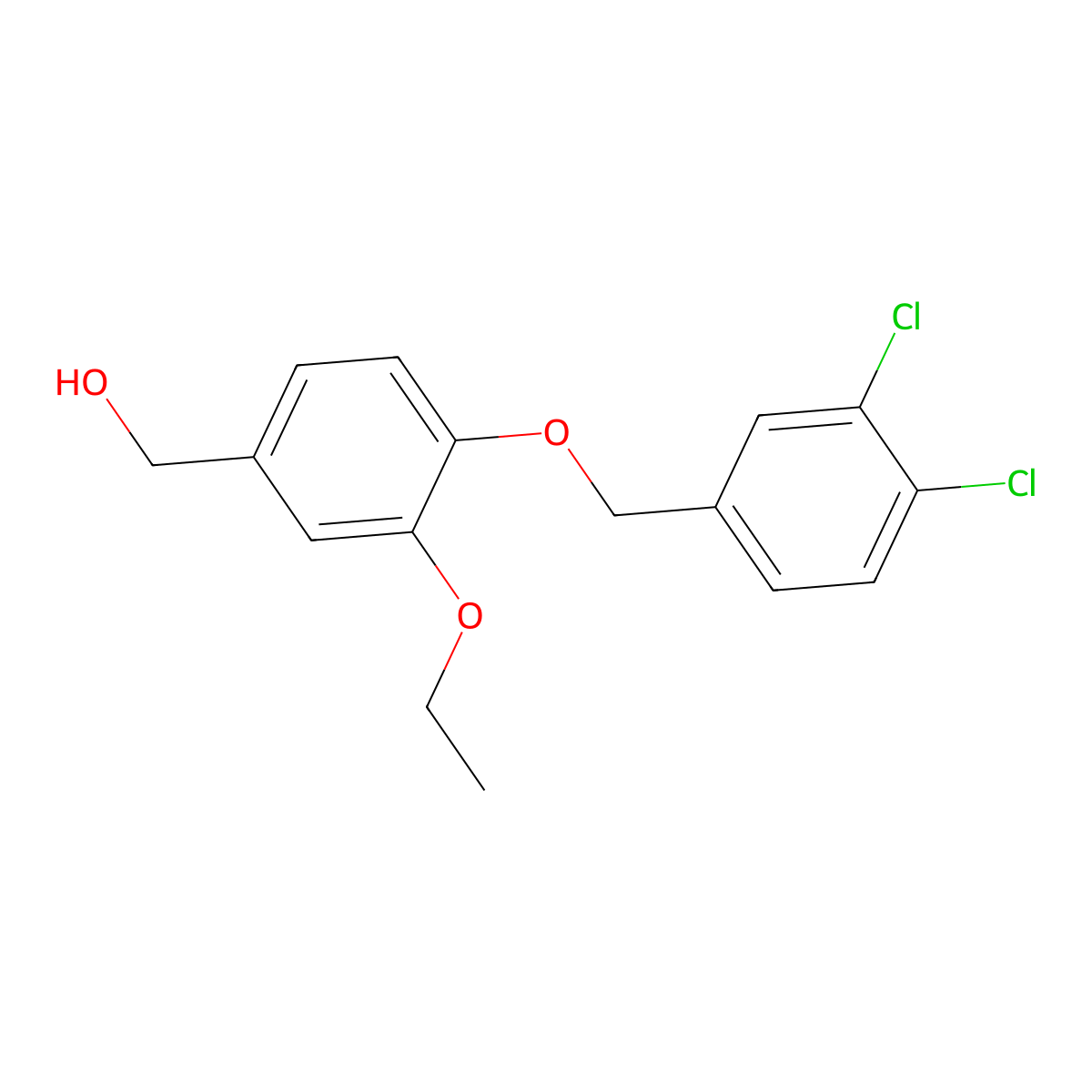 {4-[(3,4-Dichlorobenzyl)oxy]-3-ethoxyphenyl}methanol molecular structure, CAS 693797-76-1
