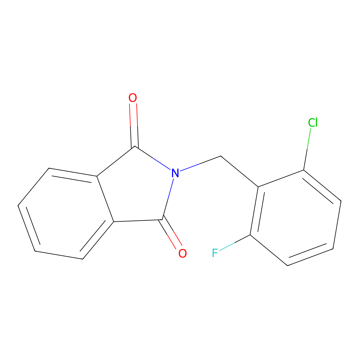 2-(2-Chloro-6-fluorobenzyl)isoindoline-1,3-dione molecular structure, CAS 693798-03-7