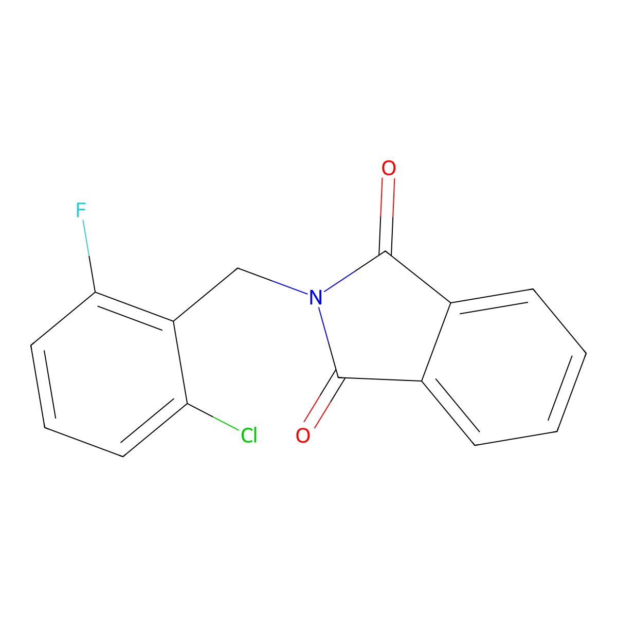 2-(2-Chloro-6-fluorobenzyl)isoindoline-1,3-dione molecular structure, CAS 693798-03-7