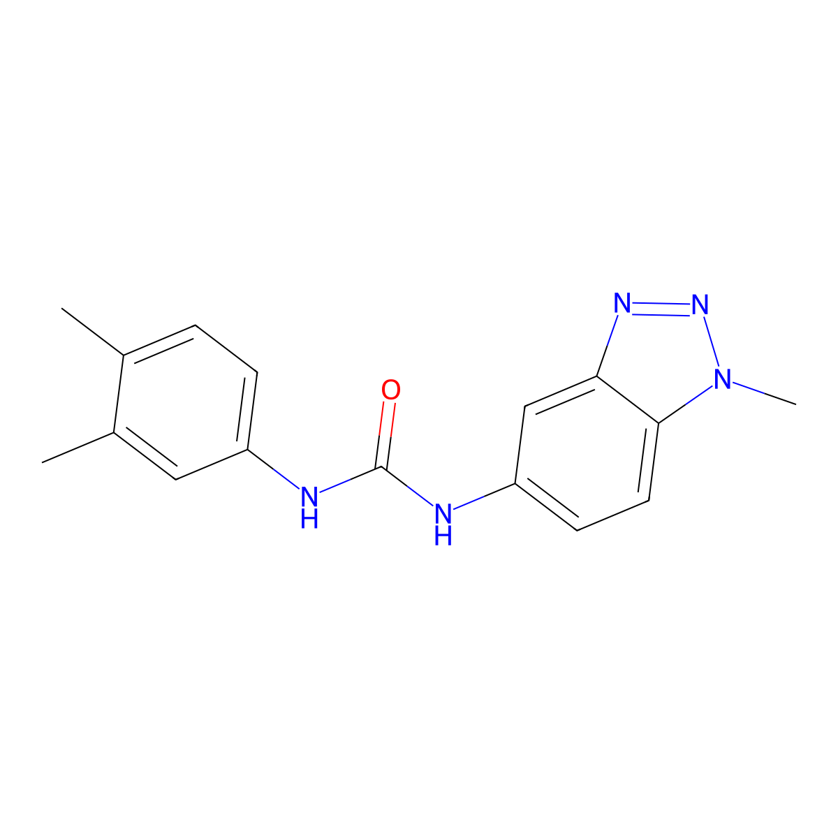 1-(3,4-Dimethylphenyl)-3-(1-methylbenzotriazol-5-yl)urea molecular structure, CAS 693798-99-1