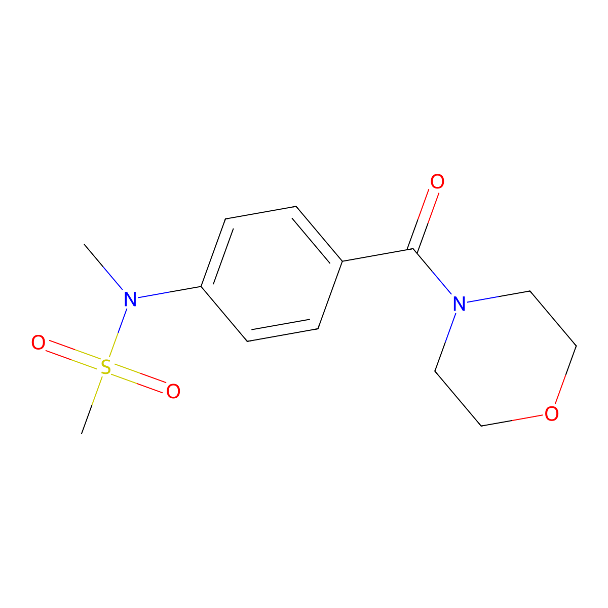 N-methyl-N-[4-(morpholine-4-carbonyl)phenyl]methanesulfonamide molecular structure, CAS 693799-80-3