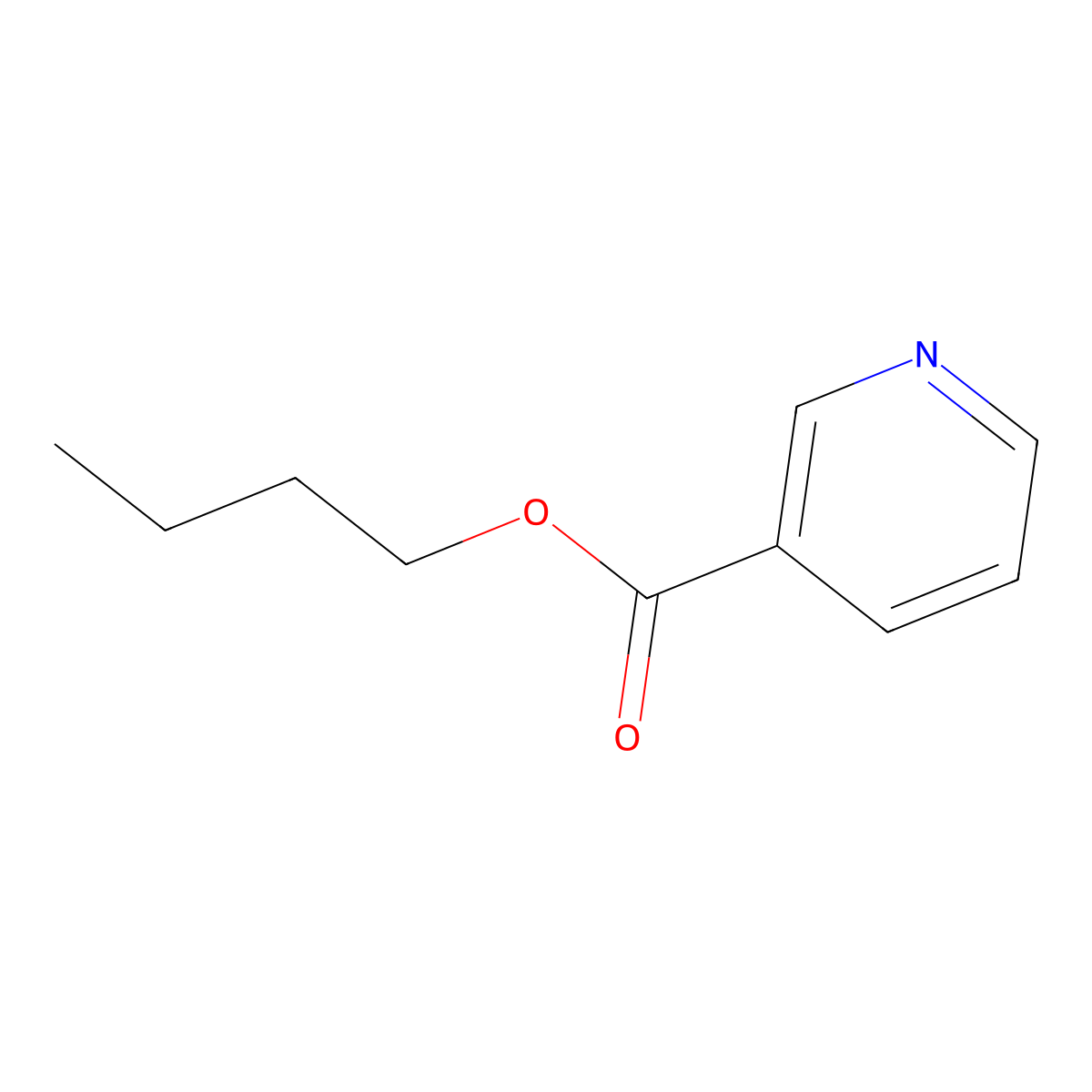 Butyl nicotinate molecular structure, CAS 6938-06-3