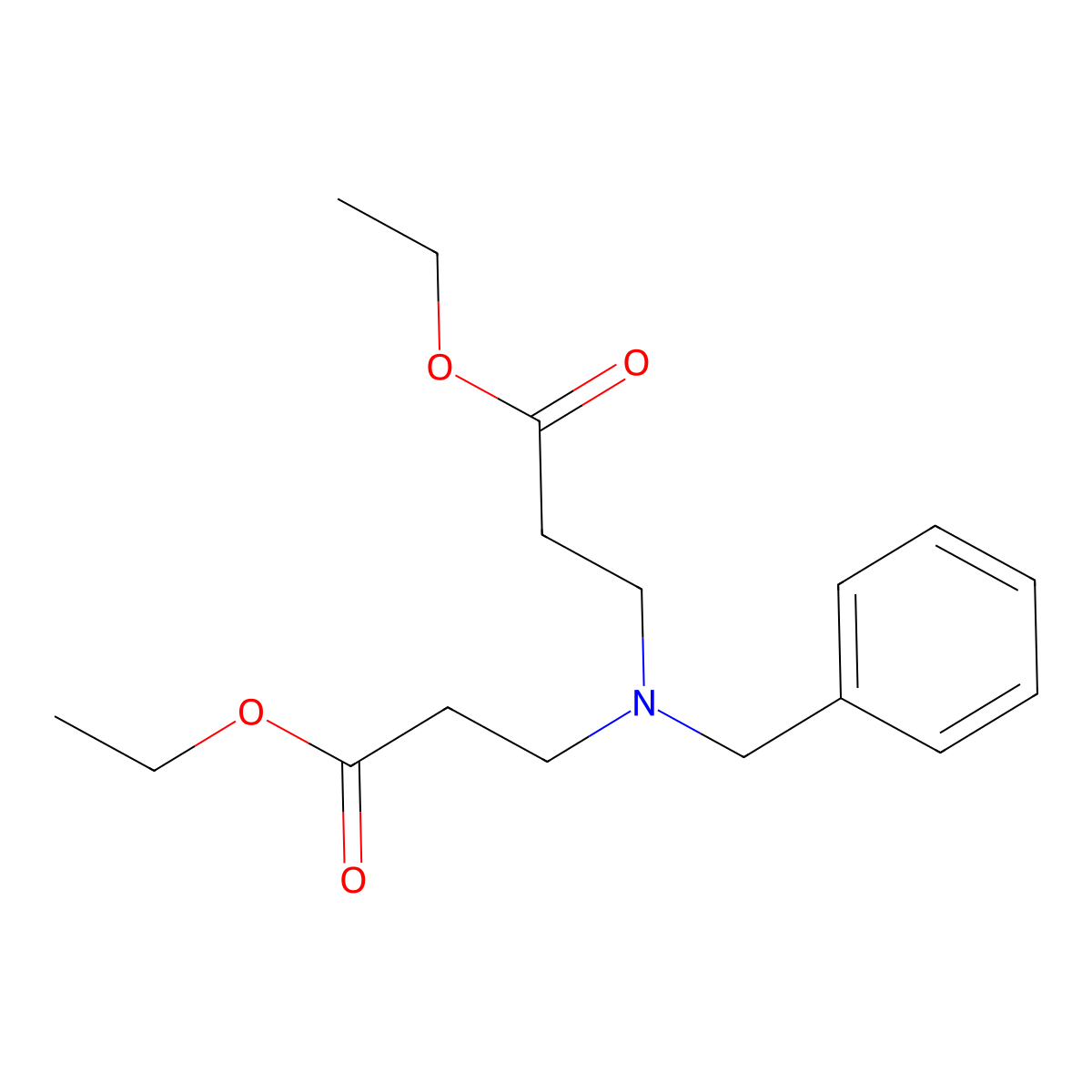 3-[Benzyl-(2-ethoxycarbonyl-ethyl)-amino]-propionic acid ethyl ester molecular structure, CAS 6938-07-4