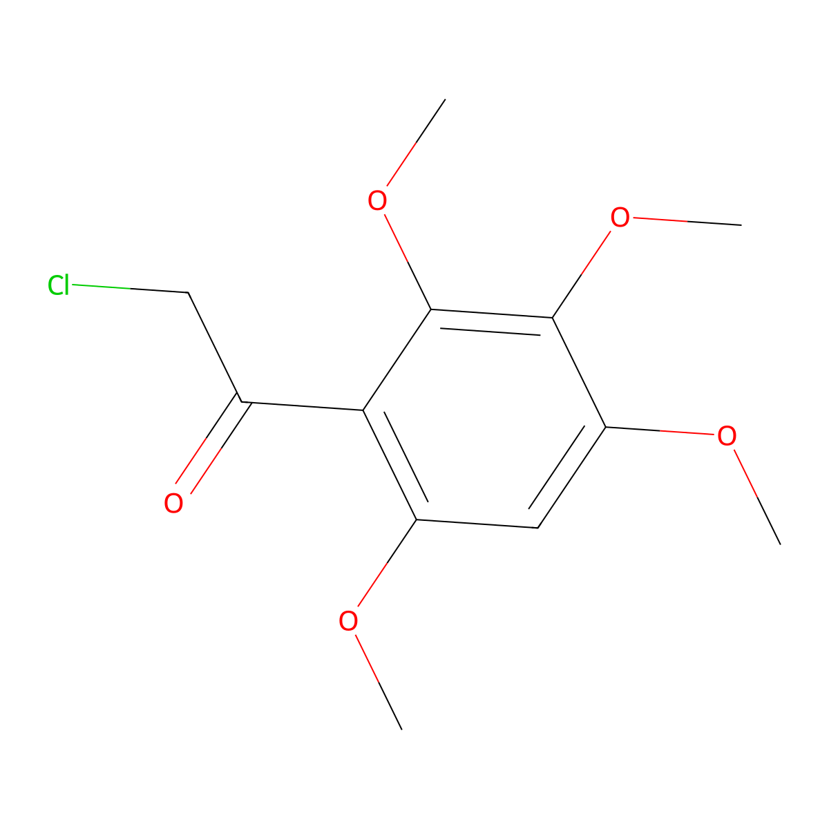 2-Chloro-1-(2,3,4,6-tetramethoxyphenyl)ethanone molecular structure, CAS 6938-23-4