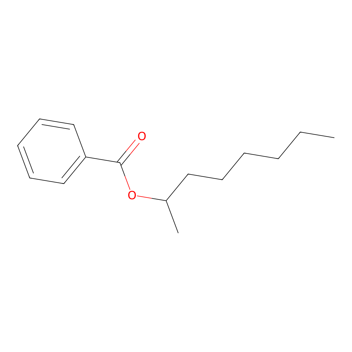 2-Octyl benzoate molecular structure, CAS 6938-51-8