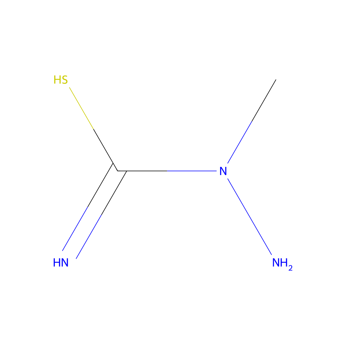 N-amino-N-methylcarbamimidothioic acid molecular structure, CAS 6938-68-7