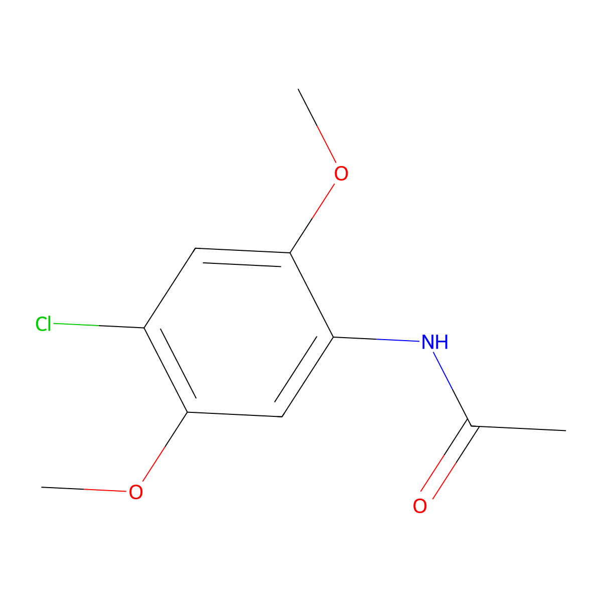 N-(4-Chloro-2,5-dimethoxyphenyl)acetamide molecular structure, CAS 6938-75-6