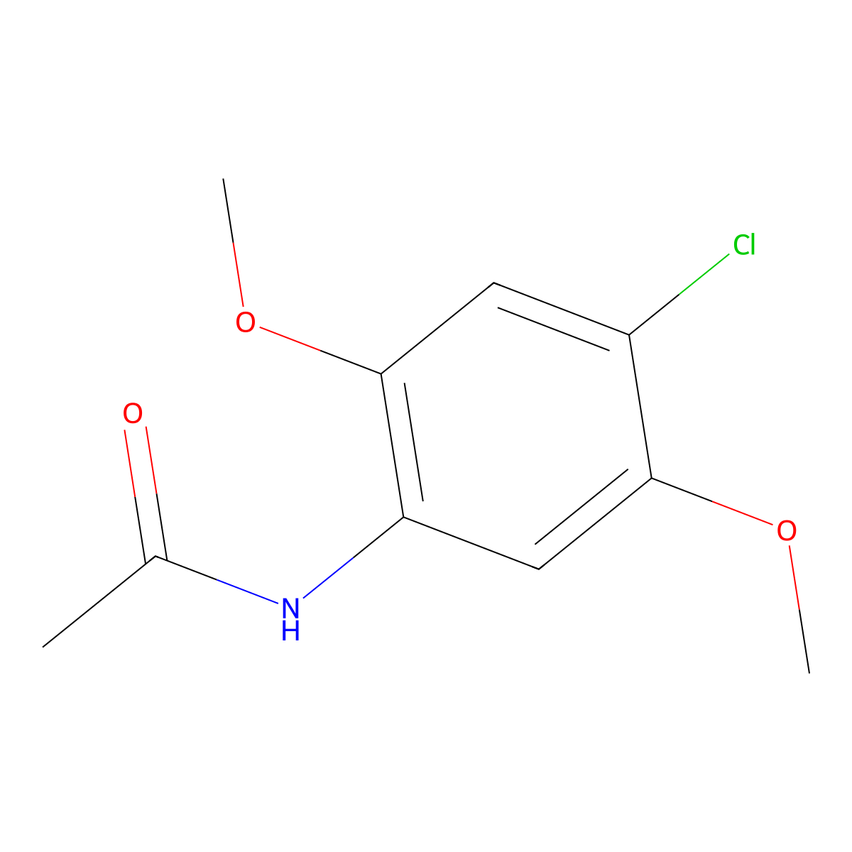 N-(4-Chloro-2,5-dimethoxyphenyl)acetamide molecular structure, CAS 6938-75-6