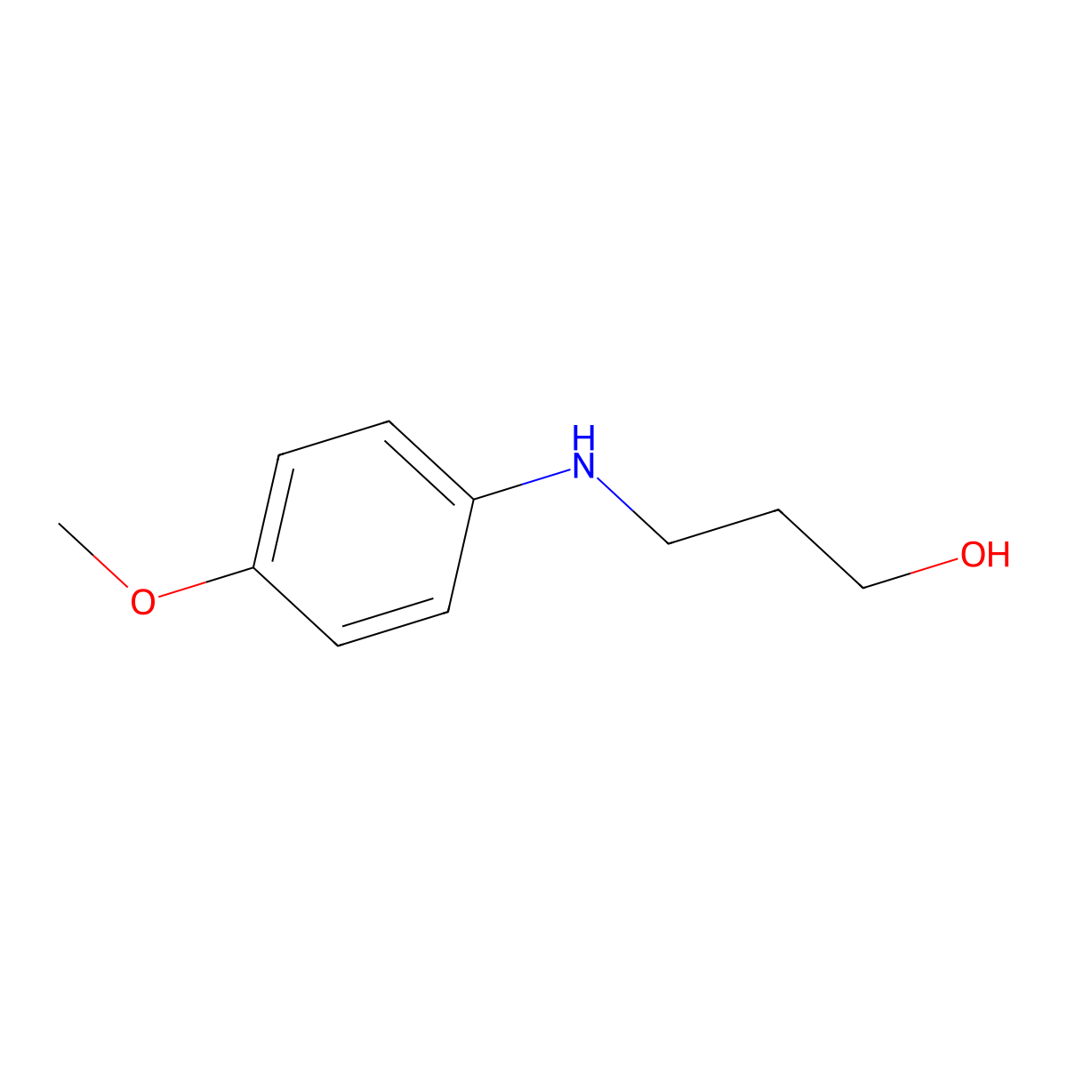 3-[(4-Methoxyphenyl)amino]propan-1-ol molecular structure, CAS 69380-36-5