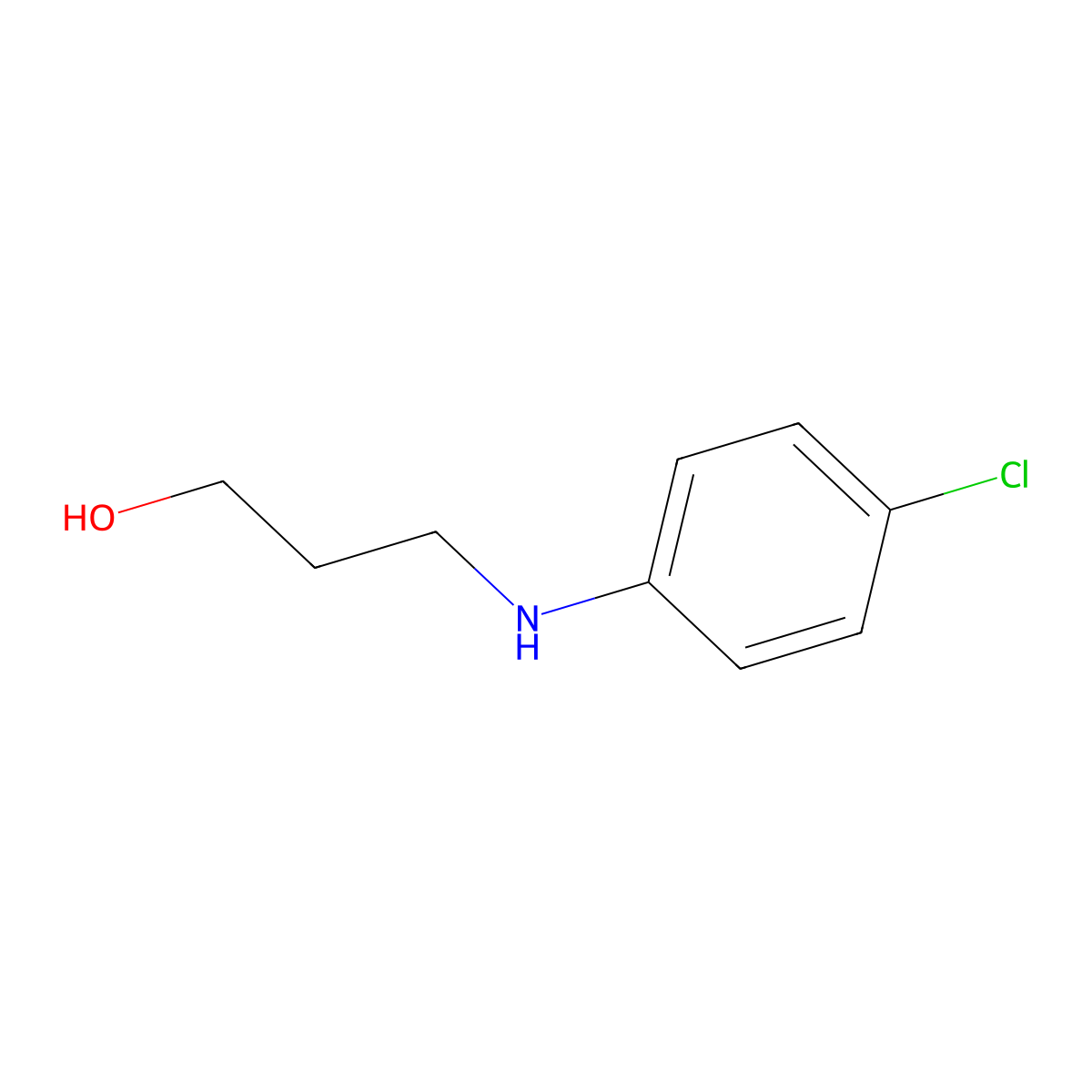3-[(4-Chlorophenyl)amino]propan-1-ol molecular structure, CAS 69380-37-6