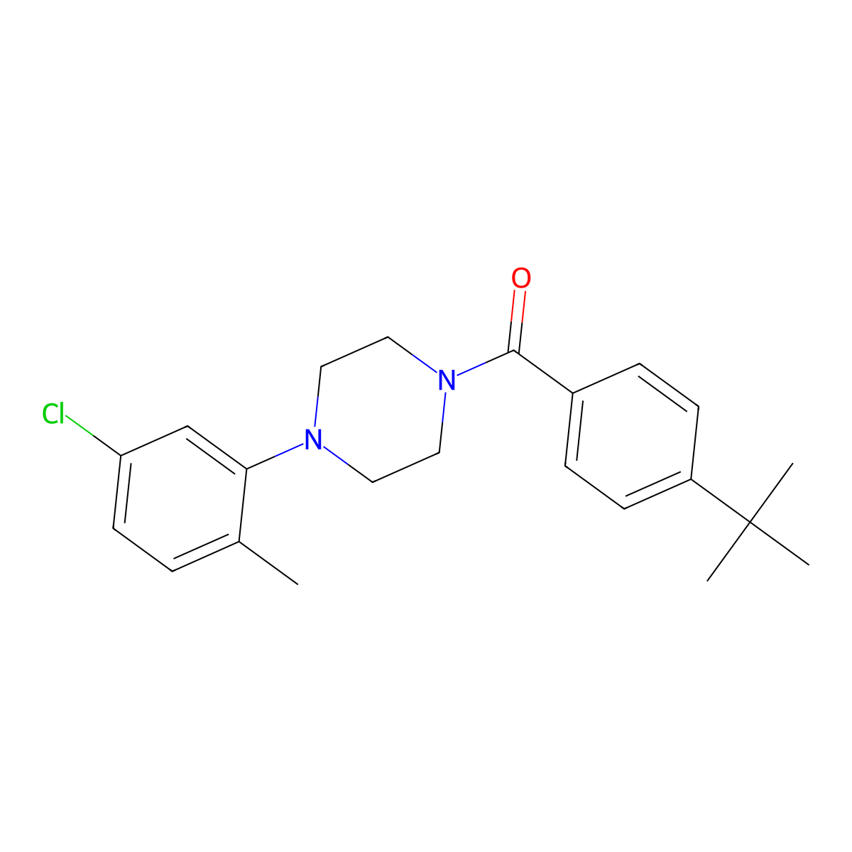 4-(Tert-butyl)phenyl 4-(5-chloro-2-methylphenyl)piperazinyl ketone molecular structure, CAS 693800-01-0