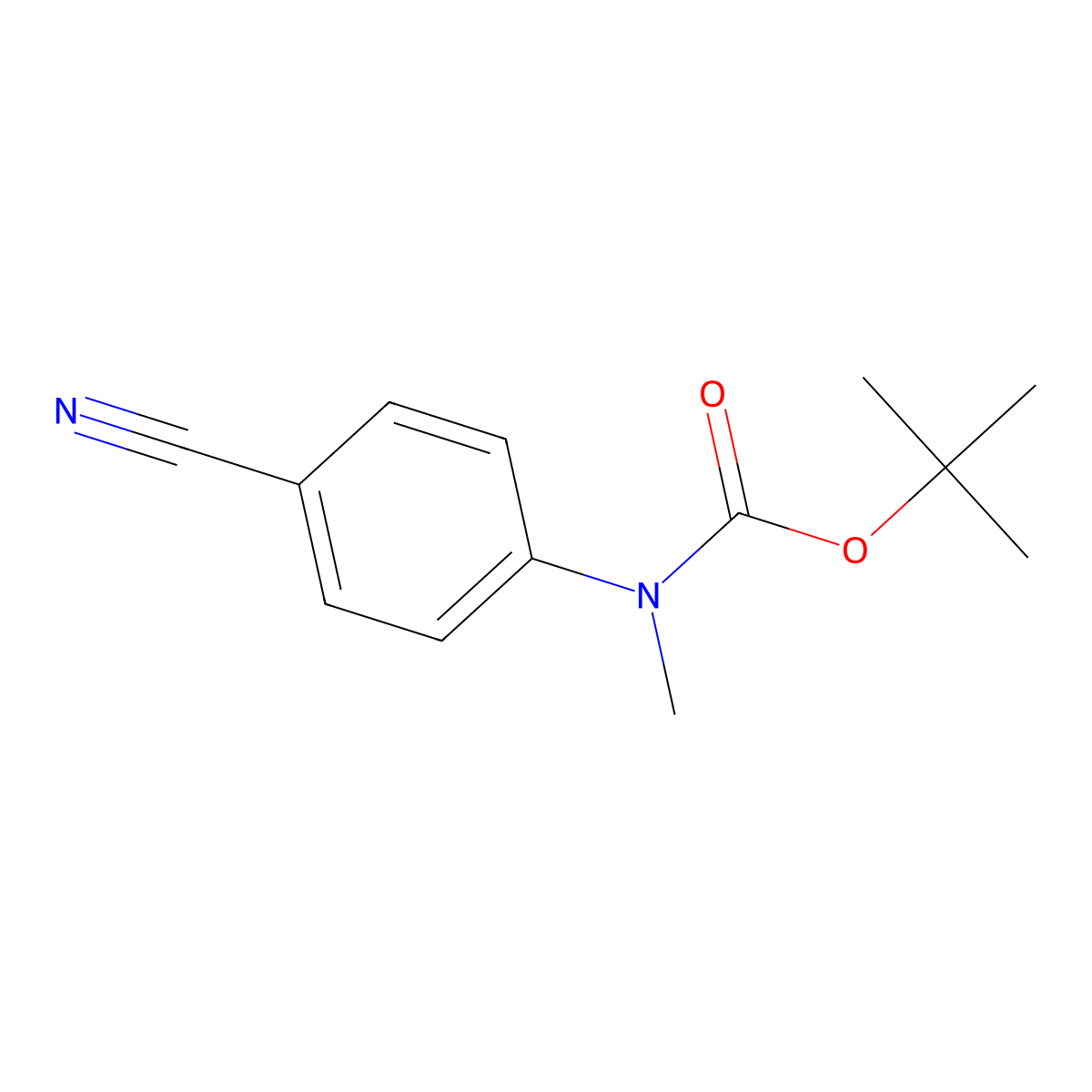 tert-butyl N-(4-cyanophenyl)-N-methylcarbamate molecular structure, CAS 693803-47-3