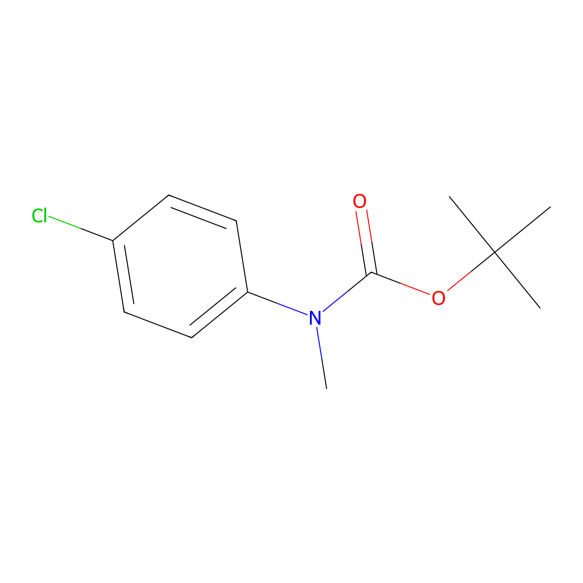 Tert-butyl N-(4-chlorophenyl)-N-methylcarbamate molecular structure, CAS 693803-49-5