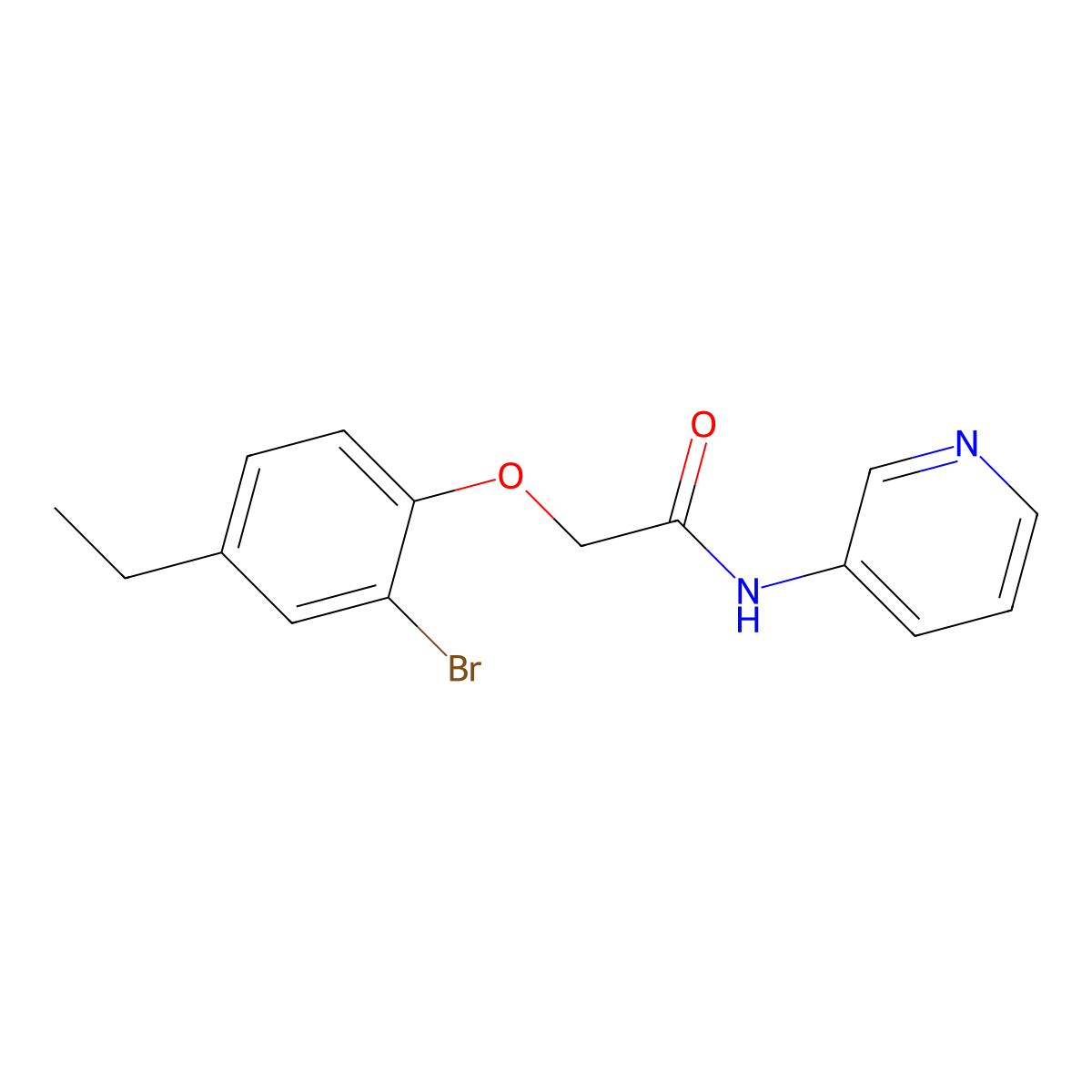 2-(2-bromo-4-ethylphenoxy)-N-pyridin-3-ylacetamide molecular structure, CAS 693803-98-4