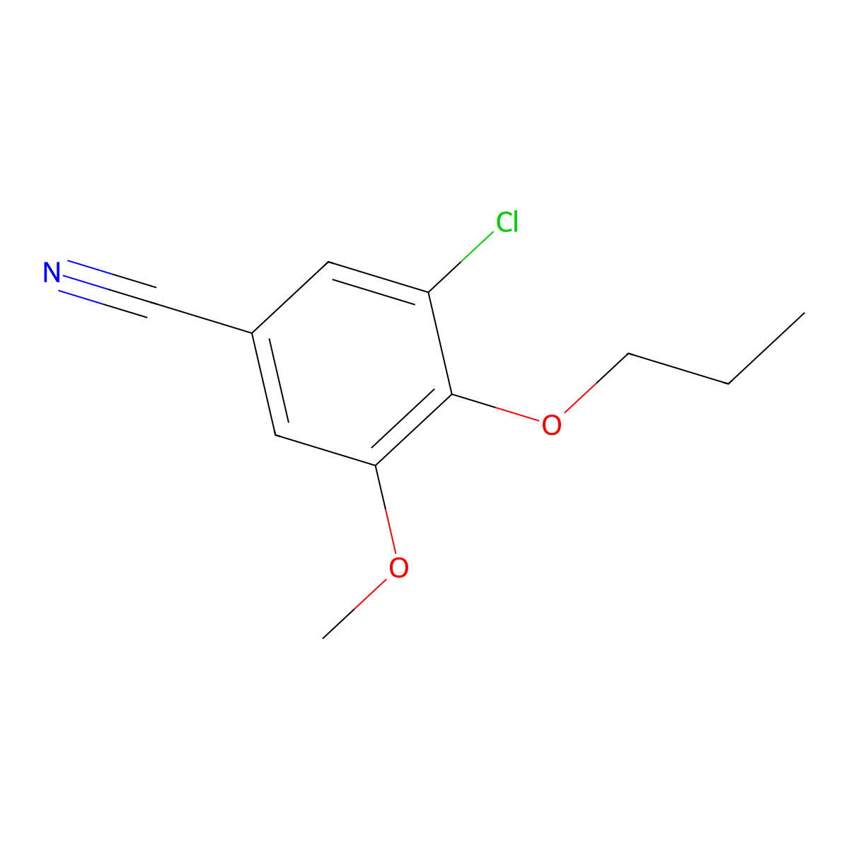 3-Chloro-5-methoxy-4-propoxybenzonitrile molecular structure, CAS 693804-16-9