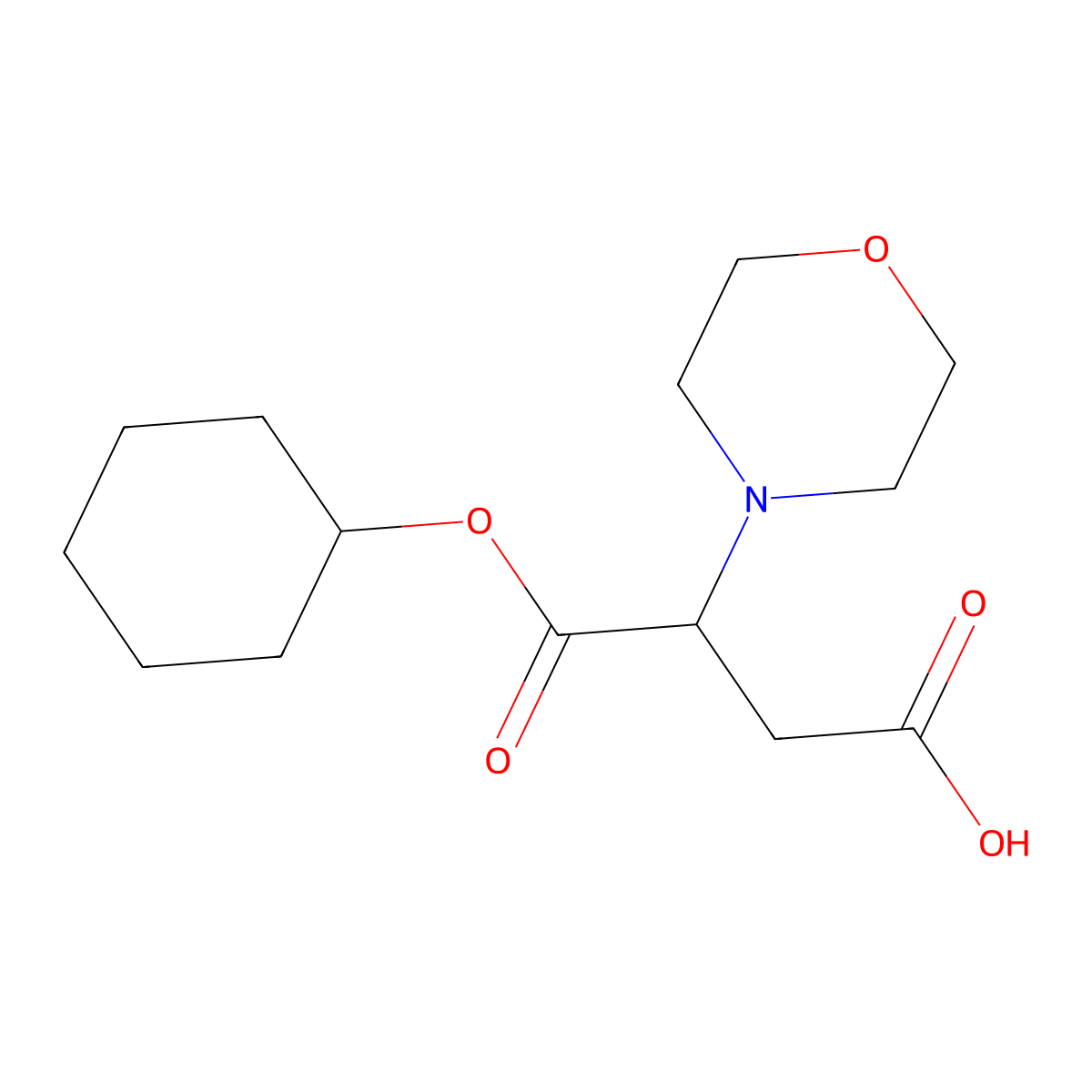 4-(Cyclohexyloxy)-3-morpholino-4-oxobutanoic acid molecular structure, CAS 693804-97-6