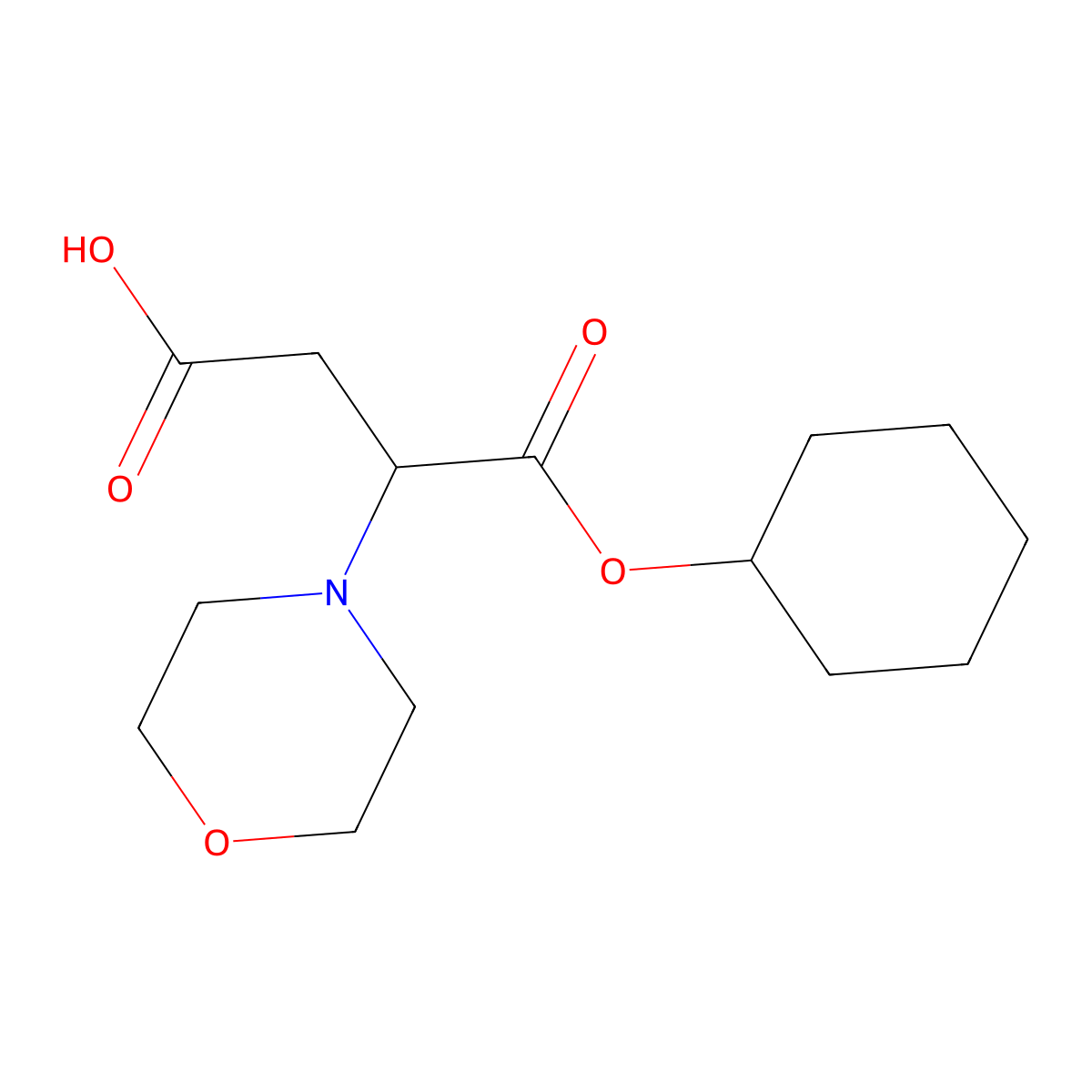 4-(Cyclohexyloxy)-3-morpholino-4-oxobutanoic acid molecular structure, CAS 693804-97-6