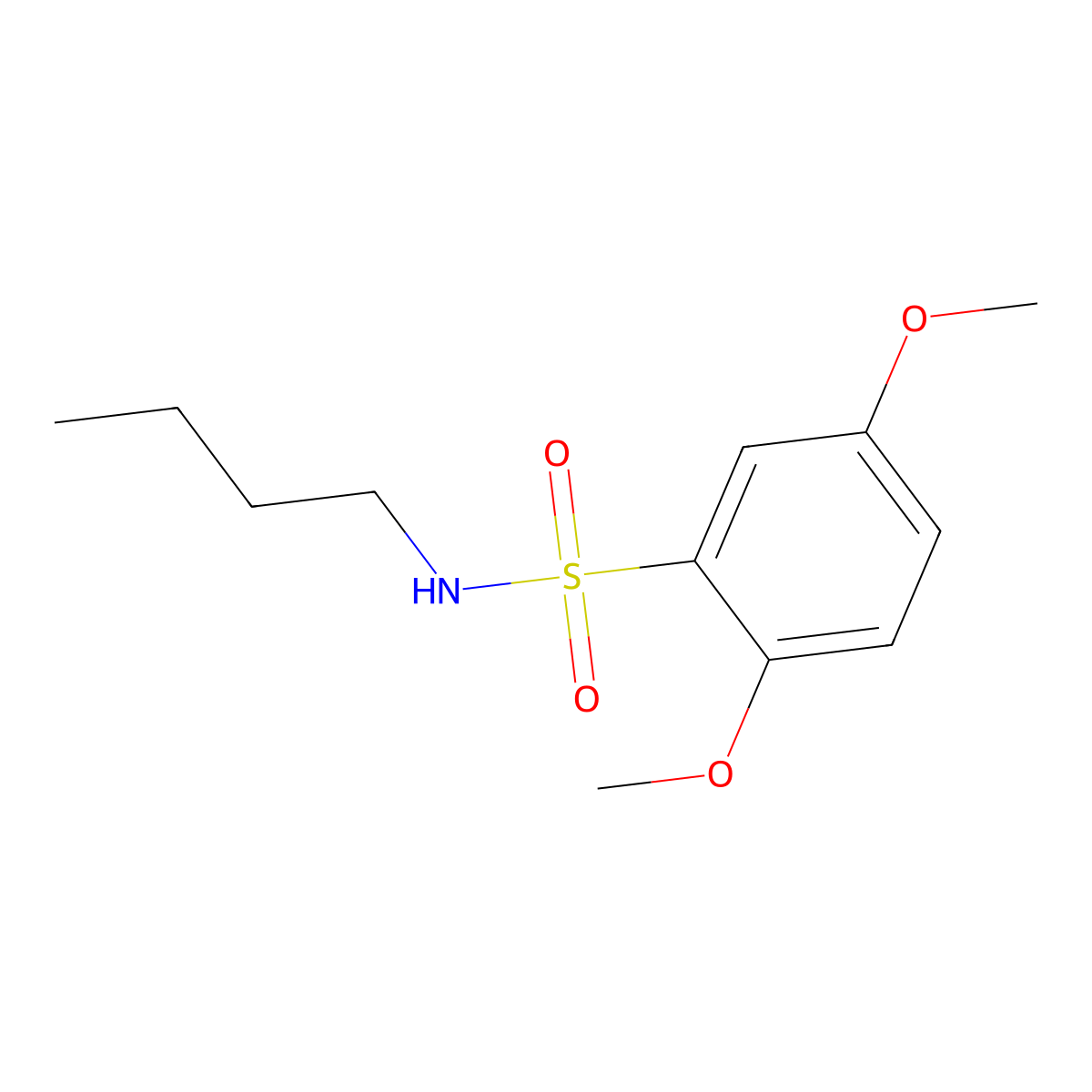 N-butyl-2,5-dimethoxybenzenesulfonamide molecular structure, CAS 693805-47-9