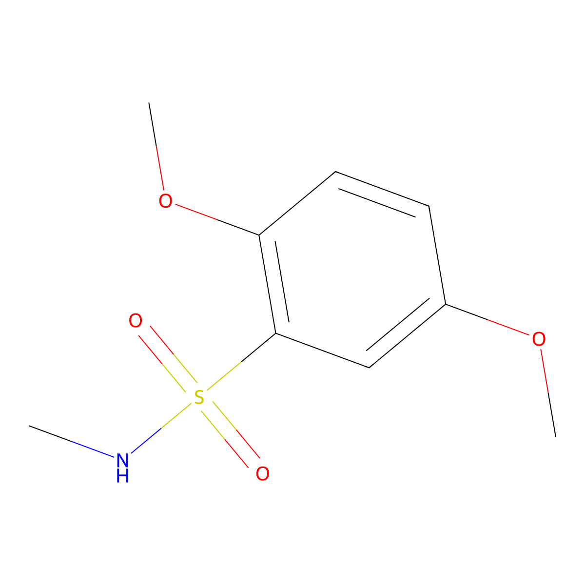 2,5-dimethoxy-N-methylbenzene-1-sulfonamide molecular structure, CAS 693805-48-0