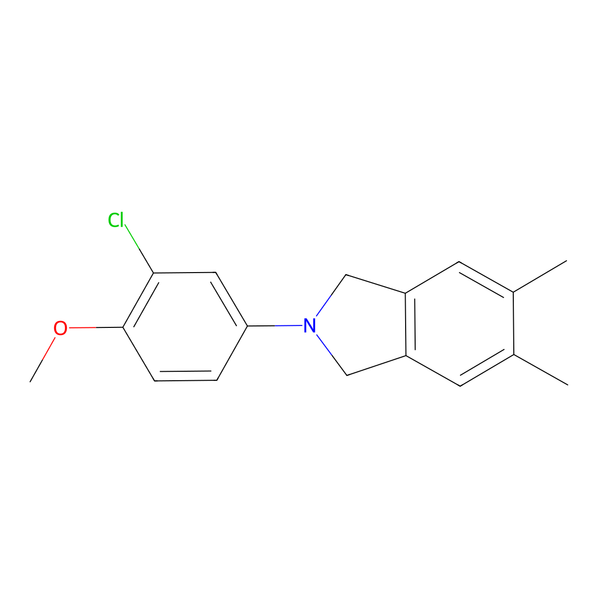 2-(3-Chloro-4-methoxyphenyl)-5,6-dimethyl-1,3-dihydroisoindole molecular structure, CAS 693805-57-1