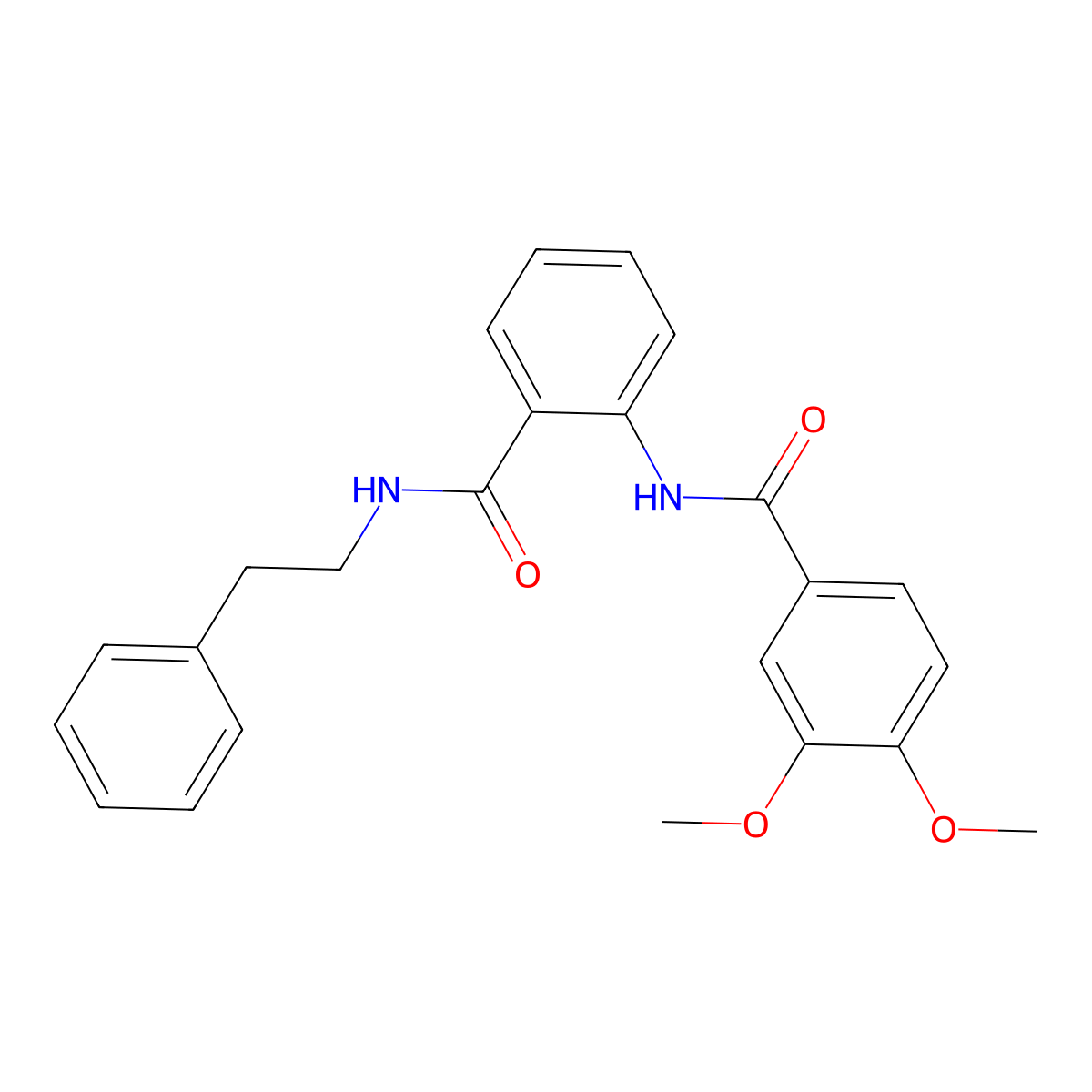 3,4-dimethoxy-N-{2-[(2-phenylethyl)carbamoyl]phenyl}benzamide molecular structure, CAS 693805-61-7