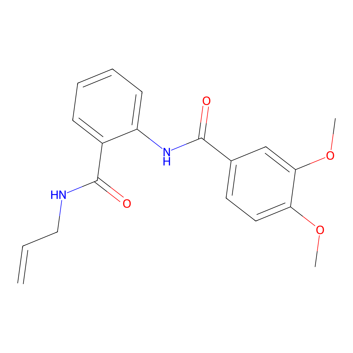 3,4-dimethoxy-N-[2-(prop-2-enylcarbamoyl)phenyl]benzamide molecular structure, CAS 693806-11-0