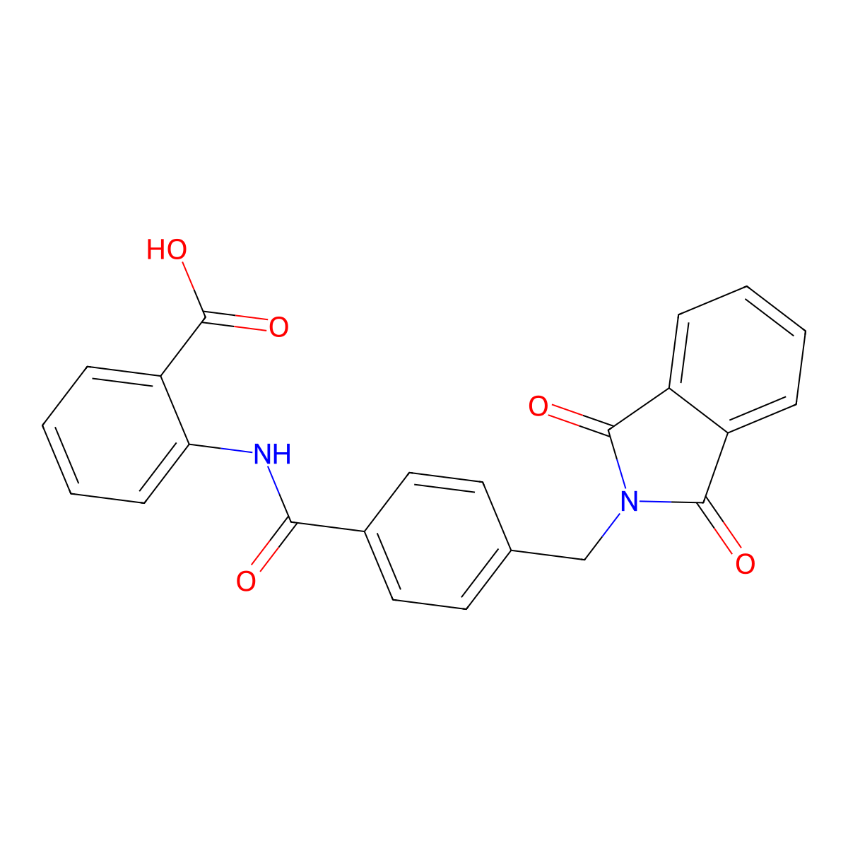 2-({4-[(1,3-dioxo-1,3-dihydro-2H-isoindol-2-yl)methyl]benzoyl}amino)benzoic acid molecular structure, CAS 693806-15-4