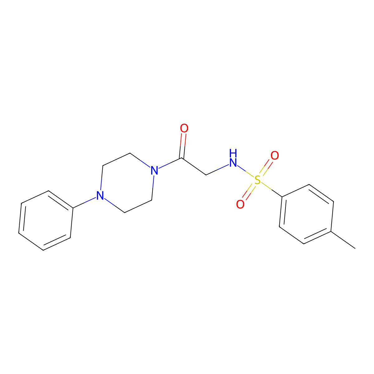 4-methyl-N-[2-oxo-2-(4-phenylpiperazin-1-yl)ethyl]benzenesulfonamide molecular structure, CAS 693806-28-9