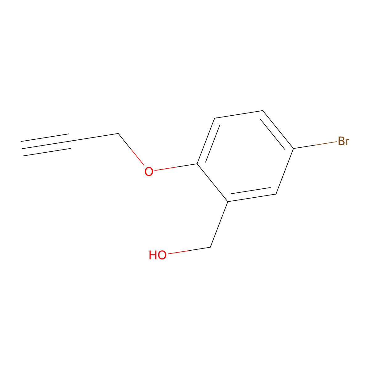 [5-Bromo-2-(2-propyn-1-yloxy)phenyl]methanol molecular structure, CAS 693806-45-0